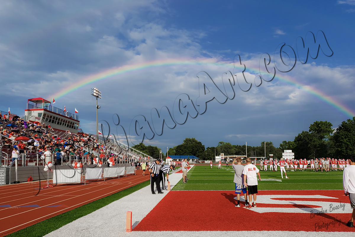 Rainbow over Foreman Field